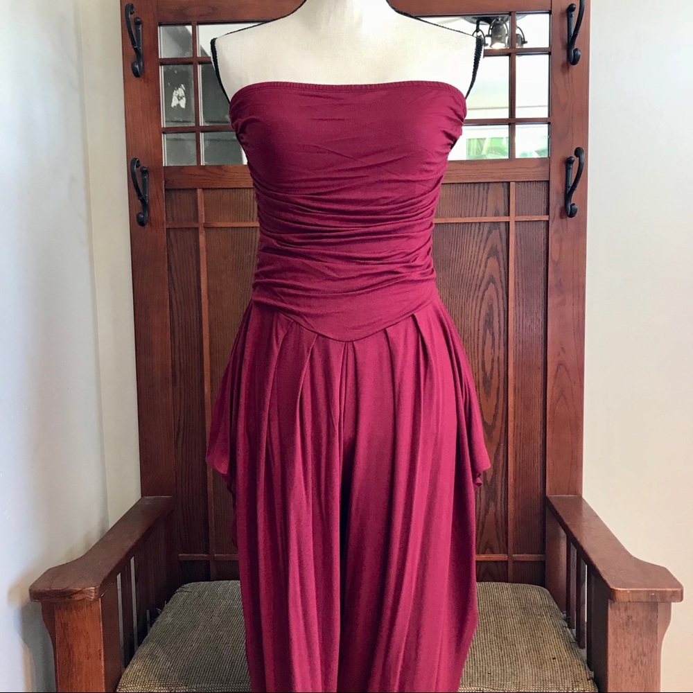 LAST ONE 1X Plus Size Strapless Jumpsuit - Picture 6 of 8